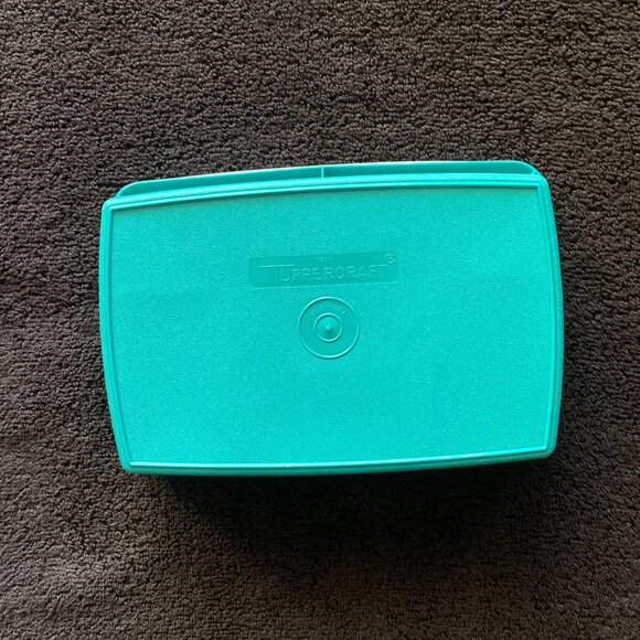 Vintage Tupperware Tuppercraft Stow N Go Divided Green Container - Picture 6 of 6
